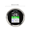 Miniatyrbillede 6 af 8: 85mm GPS Speedometer Km/h Knot MPH DC9‑32V TFT Skærm IP67 Vandafvisende Hastighedsmåler Universal til Biler Motorcykler Både Sort Skive Sølv Dæksel