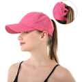 Miniatyrbillede 7 af 7: Dame Criss Cross Ponytail Baseball Cap Justerbar Høj Messy Bun Ponycap Hurtigtørrende Hat