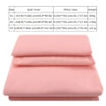 Miniatyrbild 3 av 3: Solid Ties Tvättad Bomullsduvet Överdrag Kuddfodral Sängkläder Set Rosa (#3)