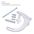 Miniatyrbilde 7 av 8: Langt Vannpumpe Alternatorbrakettsett Passasjersiden CNC Aluminium Erstatning for Small Block Chevy