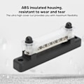 Miniatyrbillede 8 af 8: Batteribusbar 6P Sort ABS Husning Rustfrit Stål Fleksibel Strømfordelingsblok til Campingvogn