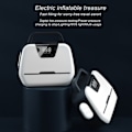 Miniatyrbillede 7 af 8: 12V Digital Luftkompressor Bil Elektrisk Pumpe Bærbar Dæk Inflator med LED Nødlys