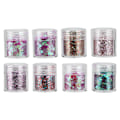 Miniatyrbild 2 av 4: 8 st/set Färgglada Nagelpaljetter Glitterpulver Manikyr Dekoration DIY Nagelkonst Paljetter