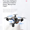 Miniatyrbillede 7 af 8: Fjernstyret Drone Dobbelt Kamera Flyvemaskine Luftfotografering Maskine Foldbar Quadcopter Drone Sort Enkelt Batteri