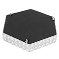 Miniatyrbillede 6 af 6: Krystalbakke Spejl Hexagon Formet Multifunktionel Dessert Kage Frugt Opbevaring Organizer