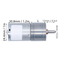 Pikkukuva 6 / 8: DC-vaihdemoottori Harjaton CW CCW Säädettävä Nopeuden Vähentäminen Alhainen Melu Moottorit JGA25‑24301360RPM DC12V