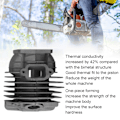 Pikkukuva 7 / 8: Sylinterisarja STIHL MS360 MS340 034AV 036 Pro moottorisahaan, männän korjaus ja vaihto-osat, 48mm