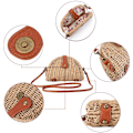 Miniatyrbild 4 av 6: Halm Axelväska, Sommarstrandväska Kvinnors Halm Axelremsväska Handvävd Raffia Väska Korgväska Sommarstrandplånbok Kvinnor Väver Handväska för Arbete