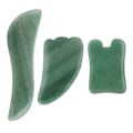 Miniatyrbilde 2 av 2: 3 stk Profesjonelt Jade Gua Sha Skrapingbrett Ansikt Kropp Massasje Hudpleie Verktøysett