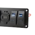 Pikkukuva 3 / 8: 4-in-1-yhdistelmäkytkentäpaneeli, kaksi USB-laturia, LED-jännite-näyttö, sopii UTV:lle, ATV:lle, kuorma-autolle, perävaunulle, busseille, jahdeille ja veneille