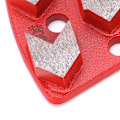 Miniatyrbillede 3 af 8: 3 stk. Diamant Slibesko Trapez Formet Beton Aggressiv Skæring 3 Pile Tænder Rød 30#