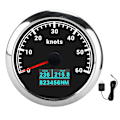 Miniatyrbild 2 av 8: 3-i-1 GPS-varvräknare COG TRIP-display 60 knop IP67 Vattentät för bilar, lastbilar, båtar Svart urtavla
