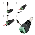 Miniatyrbillede 1 af 2: 10 stk. DC Strømforbindelseshane Adapter Loddefri til CCTV Kameraovervågning LED 12V 2,1 mm