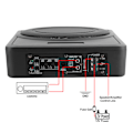 Miniatyrbillede 7 af 8: Bil Subwoofer Slim Forstærker Bas Kabinet Højttaler Under Sæde Lydanlæg 10in 12V 800W
