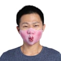 Miniatyrbillede 1 af 2: Halvmaske Sjov Skræmmende Åndbar Latexmasker Kostume Halloween Fest Prank Prop #​Rød Læbe