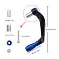 Miniatyrbilde 6 av 8: 2 stk Motorsykkel Håndtakbeskyttere Sett Aluminium Legering Brems Clutch Styrebeskytter for Terrengsykler Blå