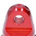 Miniatyrbilde 4 av 8: Taljefeste for vinsj 22000lb Last Aluminiumlegering med Jernpinne og Gummibeskyttelse for 3/4in D-ring 3/8in Vinsjline Rød