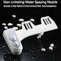 Miniatyrbilde 7 av 8: Bidetspray med selvrensende dobbel dyser, justerbart vanntrykk, kaldt vann, for feminin vask 9/16