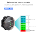 Miniatyrbild 8 av 8: Universal LED DC Digital Voltmeter Spänningsmätare Bilbatteri Mätare 12‑24V Med Tryckknapp Grön