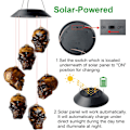 Miniatyrbild 7 av 8: Solcellsdrivna vindspel för utomhusdekoration, miljövänligt ABS-material vattentät design färgskiftande dekor för trädgårdar uteplatser stigar, solenergi utomhus