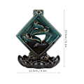 Miniatyrbillede 4 af 7: Tilbageflydende Firkantet Røgelsebrænder Keramik Lotus Base Hjem Dekoration Ornamenter