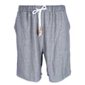 Miniatyrbild 2 av 3: Män Sommar Shorts Elastisk Midja Snörning Över Knä Längd Casual Shorts med Sidfickor Grå S