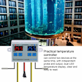 Miniatyrbild 3 av 5: Temperaturkontroller för inkubation och utrustningshus, utrustad med vattentät sensorprob och LED digital display