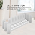 Miniatyrbilde 7 av 8: Lysestake med Simulert Flamme, Trygg og Gjenbrukbar LED-Lys for Fest, Bryllup, Jul, 100‑240VUS-Plugg