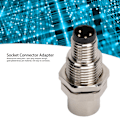 Miniatyrbillede 7 af 8: M8‑I4 Messing Industrielt Stikadapter M8 IP67 Vandtæt Stik 4-polet Stikadapter
