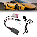 Miniatyrbillede 1 af 8: Bil Bluetooth Modul AUXIN Kabel Trådløs Mikrofon Adapter Udskiftning til A3 A4 A6 A8 TT R8 RNSE 32Pin DC12V