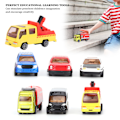 Pikkukuva 1 / 6: 6 kpl 1/60 seosmetalliautolelu Simuloitu ajoneuvomalli Lapsille Vetoautolelu (C-tyyli)