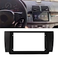 Miniatyrbillede 1 af 8: 9 tommer bilstereo radio fascia instrumentbræt GPS navigation trim ramme udskiftning til 5-serie E39 1995‑2003