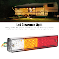 Miniatyrbillede 7 af 8: Par 12V 20LEDs Rektangulære Trailer Baglygter Vandtætte Bagside Markeringslys til RV Truck Camper