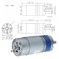 Pikkukuva 5 / 8: Planeettavaihteinen Moottori Reduktio Vakaata Suorituskykyä Suuri Vääntömomentti Alhainen Melutaso DC-vaihdemoottori 24V Koti- ja Toimistoroboteille 1600RPM