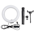 Miniatyrbillede 2 af 8: PULUZ 7,9 tommer LED Ringlys Mobiltelefon Live Broadcast Desktop Beslag Kit PKT3073B