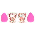 Miniatyrbillede 5 af 8: Skønhedssvampblenderholder,(3-pak roseguld) Makeupsvamp Tørringsstativ Opbevaring Æggepulverpuff Display Stand 3 stykker$Beauty Svampblender