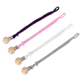 Miniatyrbillede 2 af 2: 4 stk. DIY Baby Sutteholder Kæde Rustfrit Stål Andenæb Anti-tab Klip