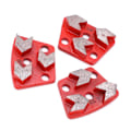 Miniatyrbillede 8 af 8: 3 stk. Diamant Slibesko Trapez Formet Beton Aggressiv Skæring 3 Pile Tænder Rød 30#