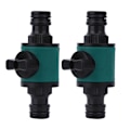 Miniatyrbillede 2 af 2: 2 stk. Have Connector Reparationsled Dobbeltnippel Hurtigkobling