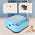 Miniatyrbilde 8 av 8: Egg Inkubator Automatisk Vanntilsetting Temperaturkontroll 6 Egg Vender Dobbel Strømforsyning Fjørfe Klekking Maskin for Kyllinger Gåse And EU Plugg 220V