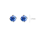 Miniatyrbillede 4 af 4: S925 Sterling Sølv Mini Fire-Claw Farvet Diamant Enkelt Diamant Ørestik Ørehull Simpel Lille All-Match Kvinders Øreringe G6535