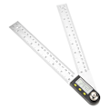 Miniatyrbillede 1 af 3: 10‑390mm Elektronisk Vinkelmåler i Rustfrit Stål Digital Gonimeter Vinkel Finder Gehrungsmåler Lineal