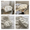 Miniatyrbild 5 av 5: Dumpling bag, dam handväska axelväska handväska PU läder wo White+khaki+Green