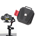Miniatyrbild 1 av 8: Snabbkopplingsplatta Stativ Kamerafäste Adapter med 1/4-tums Skruv för Kameror Stabilisatorer Växla Mellan Stativ Monopod Slider