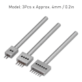 Miniatyrbild 6 av 8: 3 st Leather Perforerade Verktyg Silver Tand Hållbar Snabb Enkel DIY Läderhantverk Verktygssatser 4mm