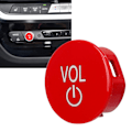 Miniatyrbillede 1 af 8: Central Audio Switch-knap Bil Volumenkontrol Trykknap Udskiftning til M3 M4 G80 G82 G83 Rød