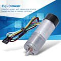 Miniatyrbillede 6 af 8: DC-Gearmotor med Encoder Hastighedsmåling Signal Feedback Smart Bil Dedikeret JGA25‑371DC12V 280RPM