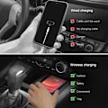 Miniatyrbillede 8 af 8: Trådløs Biloplader Telefonopladningspude Interiør Tilbehør Udskiftning til Mazda CX‑5 2017‑2021 LHD