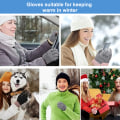 Miniatyrbilde 5 av 5: 2 stk panda halvfinger klaff ullhansker halvfinger klaff
