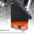 Pikkukuva 1 / 4: Moottoripyörän Varkaudenesto Kypärälukko Vasen Puoli Sopii Yamaha YZF R1m R1s R6 (Oranssissa)